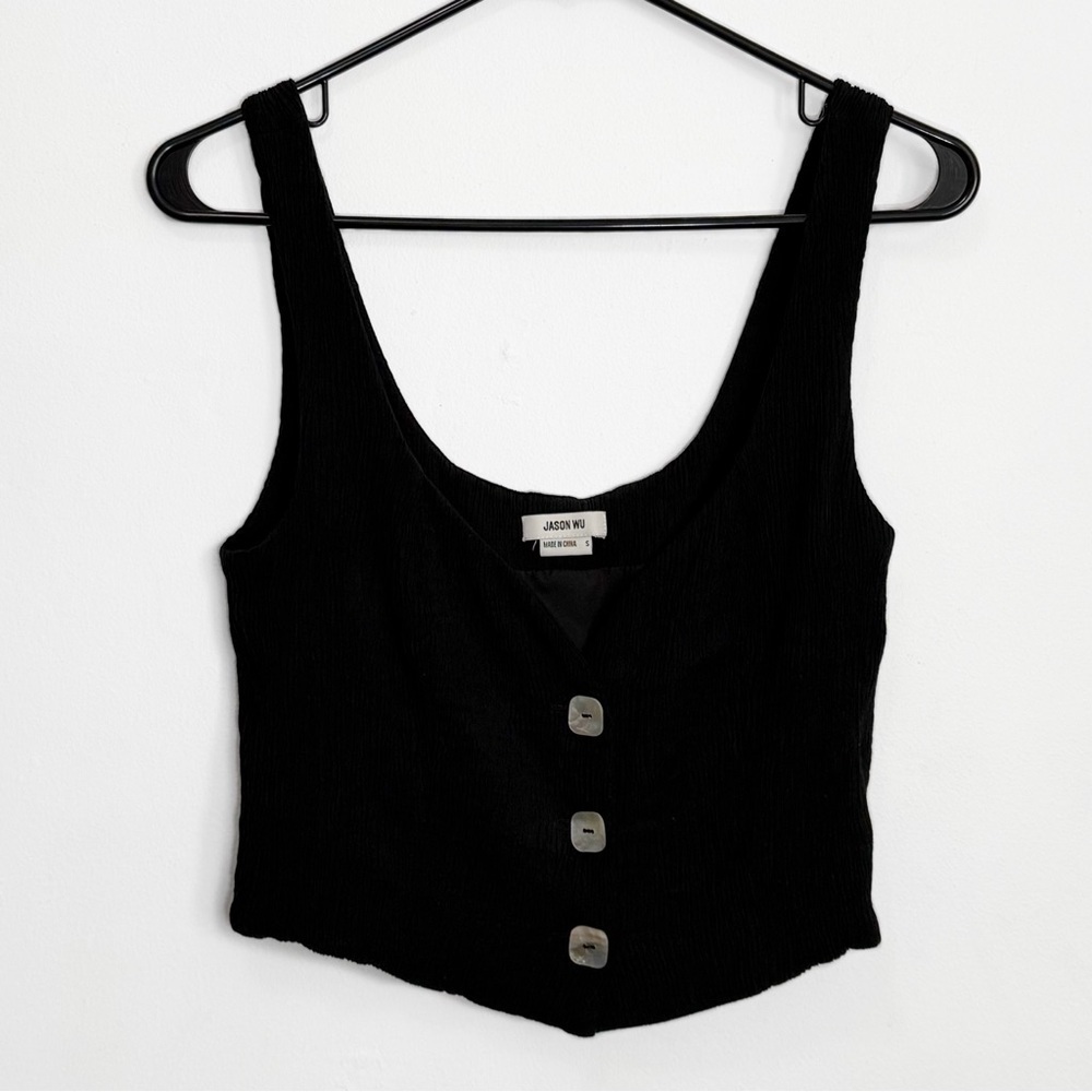 Jason Wu 2-Piece Set Wide Leg Trouser Pants and Sleeveless Top, Black size S - Picture 2 of 7